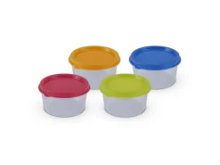 Bestlivings Vorratsdosen Kunststoff 50ml Mit Farbigen Deckel 6 x 35 cm 24er Pack< Vorratsdosen|Küchenhelfer
