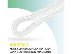 Bestlivings Wäschetrockner<Wäscheleine 20 Meter x 2,2 mm 2er Pack Weiß