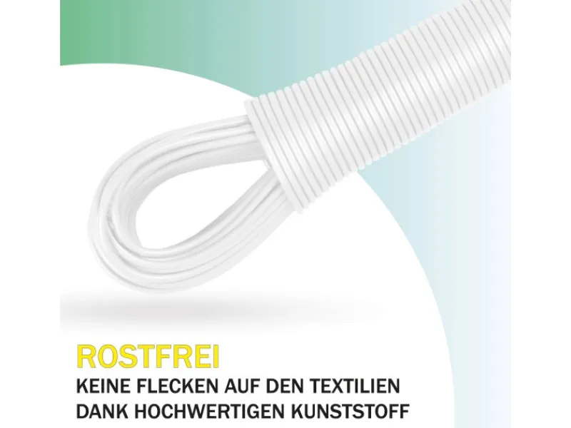 Bestlivings Wäschetrockner<Wäscheleine 20 Meter x 2,2 mm 2er Pack Weiß