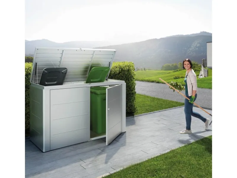 Biohort Gartenbox HighBoard 200 Silber-Metallic< Töpfe