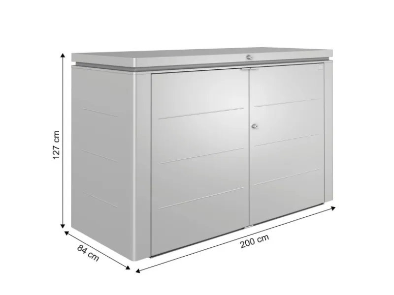 Biohort Gartenbox HighBoard 200 Silber-Metallic< Töpfe