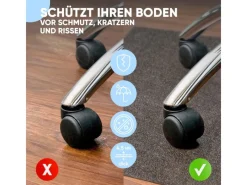 Björn&Schiller Bodenschutzmatte Plastik 100 x 120 cm Kratzschutz Schreibtischunterlage< Küchenhelfer