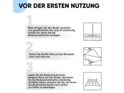 Björn&Schiller Bodenschutzmatte Plastik 100 x 120 cm Kratzschutz Schreibtischunterlage< Küchenhelfer