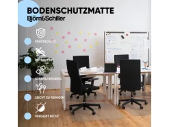 Björn&Schiller Bodenschutzmatte Plastik 100 x 120 cm Kratzschutz Schreibtischunterlage< Küchenhelfer