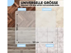 Björn&Schiller Bodenschutzmatte Plastik 100 x 120 cm Kratzschutz Schreibtischunterlage< Küchenhelfer