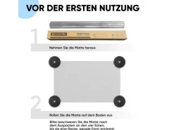 Björn&Schiller Bodenschutzmatte Plastik 100 x 120 cm Kratzschutz Schreibtischunterlage< Küchenhelfer