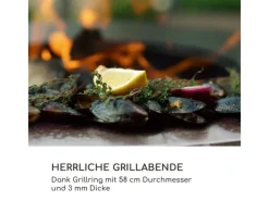 Schneidebretter<Blumfeldt Savage 2.0 Wide Feuerschale Grill Bambus-Schneidebrett Wetterschutz Braun