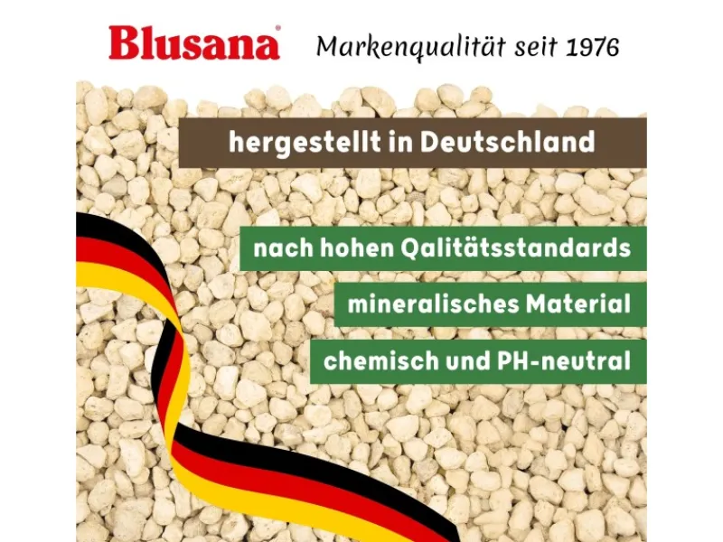 Blusana Bims Pflanzsubstrat mineralisches Vulkangestein Körnung 8-16 mm 10 l< Töpfe