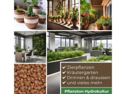 Blusana Blähton Pflanzsubstrat Pflanzton grobe Körnung 8-16 mm 25 l< Töpfe