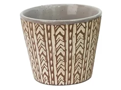 Boltze Übertopf Amina Groß 12 cm x 14,4 cm x 12 cm Braun< Töpfe