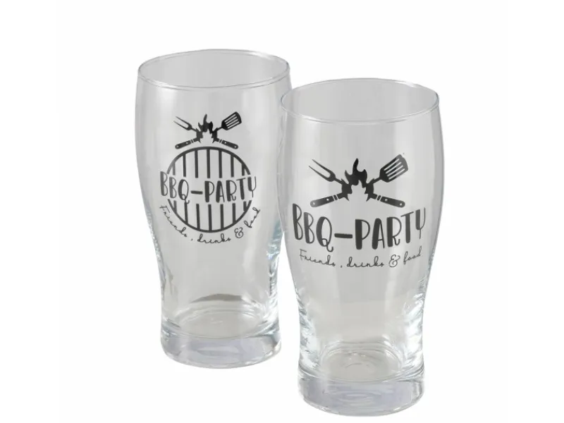 Boltze Bierglas BBQ 2-fach Sortiert 16 cm x 8 cm x 8 cm Schwarz< Geschirr