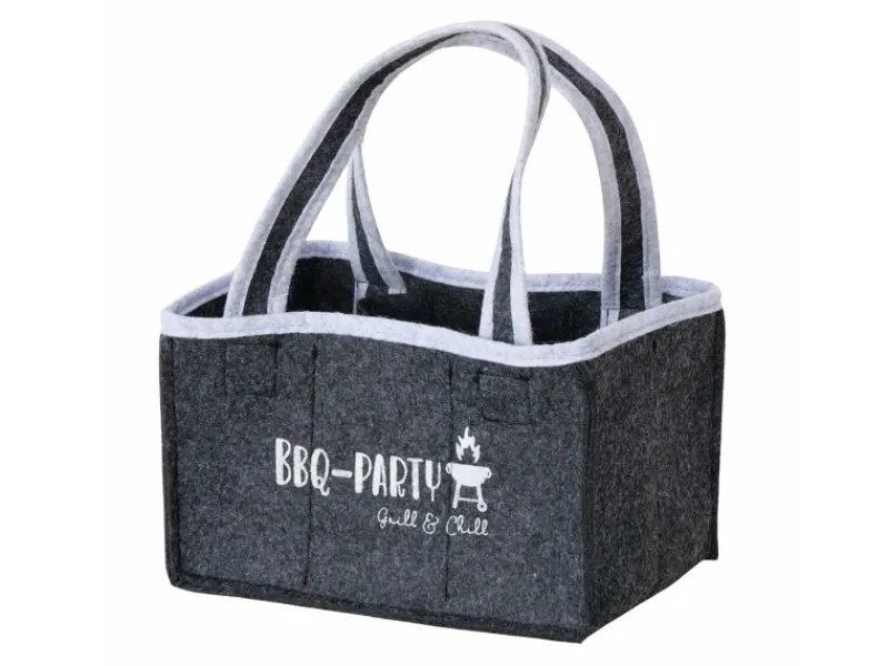 Boltze Flaschenträger BBQ 2-fach Sortiert 32 cm x 16 cm x 25 cm Schwarz-Grau< Küchenhelfer