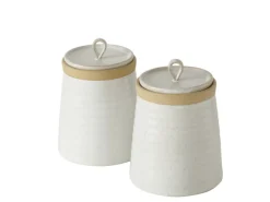Boltze Home Vorratsdose Marima 2-fach Sortiert Beige-Weiß< Vorratsdosen|Vorratsbehälter