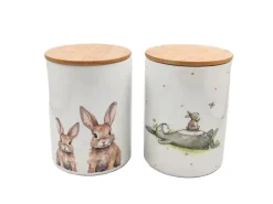 Hot Boltze Vorratsdose Knuffi Groß 16 cm x 12 cm x 16 cm Weiß