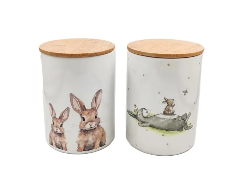 Hot Boltze Vorratsdose Knuffi Groß 16 cm x 12 cm x 16 cm Weiß