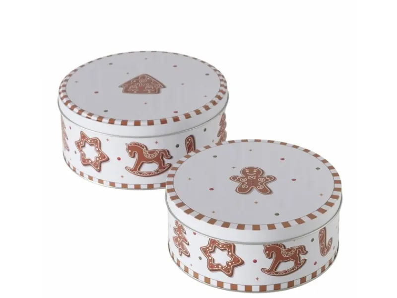 Boltze Vorratsdose-Set Ginger Braun-Weiß 2-teilig