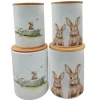 New Boltze Vorratsdose-Set Knuffi 2-fach Sortiert 16 cm x 12 cm x 16 cm Weiß