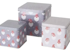 Boltze Xmas Vorratsdose Knuffel 3er-Set Grau< Vorratsdosen
