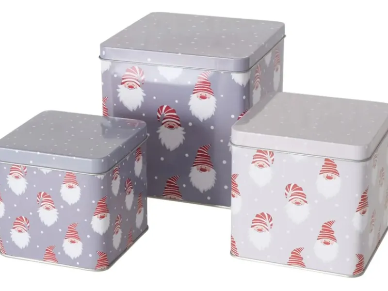 Boltze Xmas Vorratsdose Knuffel 3er-Set Grau< Vorratsdosen