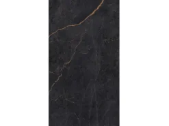Breuer Duschrückwand Seidenmatt Marmor Schwarz-Kupfer 100 cm x 255 cm< Küchenrückwände