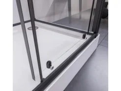 Sale Breuer Komplettdusche Anschlag Rechts 120 cm x 80 cm Schwarz Matt