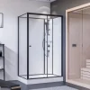Breuer Einhebelmischer<Komplettdusche Anschlag Rechts 120 cm x 90 cm Schwarz Matt