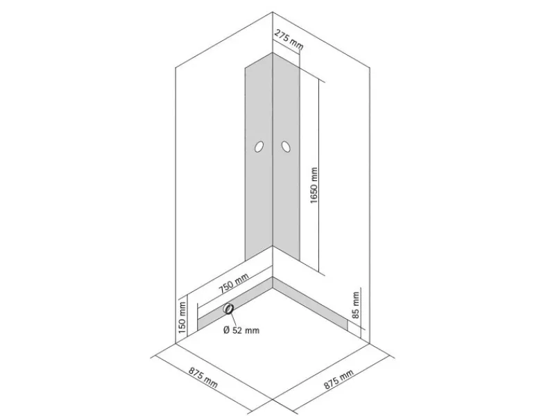 Sale Breuer Runddusche Schiebetür Rückwände 200 cm x 90 cm
