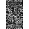 Best Bricoflor Spruch Tapete aus Vinyl Selbstklebende Panel Wandtapete mit Sprüchen in Tafel Optik Vinyltapete Selbstklebend in Schwarz Weiß für Küche