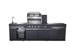 Discount Buschbeck Outdoorküche King Range 112 cm x 282 cm x 58 cm Schwarz