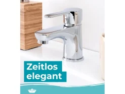 Einhebelmischer<Calmwaters Waschtischarmatur Original Chrom Excentergarnitur 14PZ2540