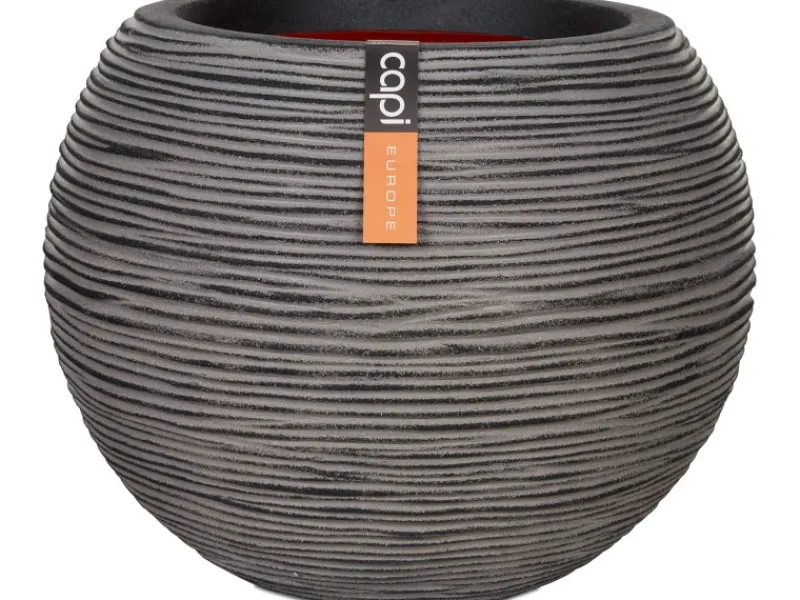Capi Pflanztopf Nature Rib Kugel niedrig Riffel Ø 40 cm x 32 cm< Töpfe