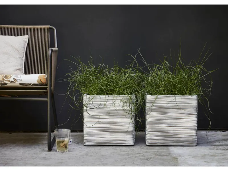 Capi Töpfe<Pflanztopf Nature Rib Quadrat Riffel 40 cm x 40 cm x 40 cm
