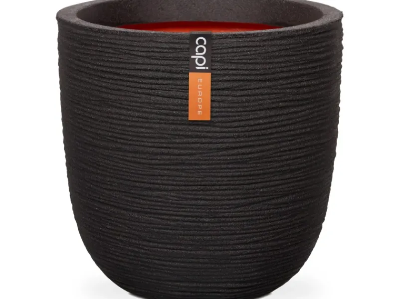 Best Capi Pflanztopf Nature Rib Kugel Riffel Ø 54 cm x 52 cm Schwarz