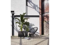Capi Pflanztopf Smooth viereckig 50 cm x 50 cm x 50 cm Schwarz< Töpfe