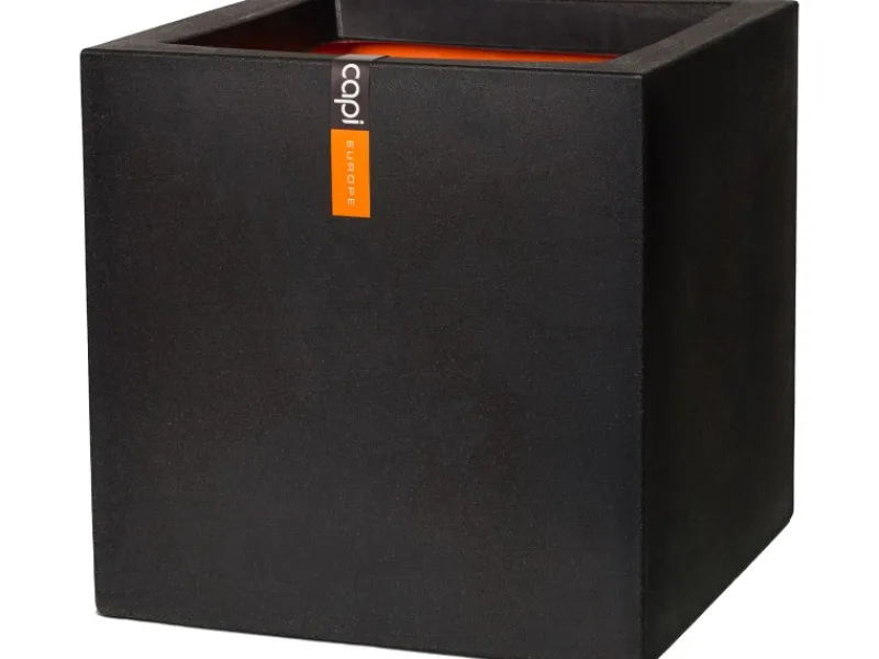 Best Capi Pflanztopf Smooth viereckig 32 cm x 32 cm x 32 cm Schwarz