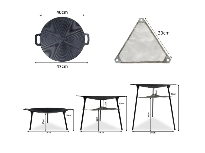 CCLIFE BBQ Grillpfanne Koreanische aus Gusseisen Runde Grillplatte Durchmesser 40cm< Pfannen
