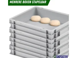 PROREGAL Vorratsdosen|Vorratsbehälter<CHEFGASTRO Pizzaballenbox Ohne Deckel HxBxT 7,5 x 30 x 40 cm 9 Liter Teigwanne Für Pizzateig Sstapelbare Pizzabox