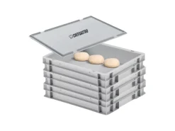 PROREGAL CHEFGASTRO SuperSparSet 3 x Pizzaballenbox Mit 1 x Deckel HxBxT 8,5 x 30 x 40 cm 9 Liter Teigwanne Für Pizzateig Sstapelbare Pizzabox< Vorratsbehälter