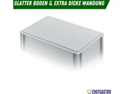 PROREGAL CHEFGASTRO SuperSparSet 3 x Pizzaballenbox Mit 1 x Deckel HxBxT 8,5 x 30 x 40 cm 9 Liter Teigwanne Für Pizzateig Sstapelbare Pizzabox< Vorratsbehälter