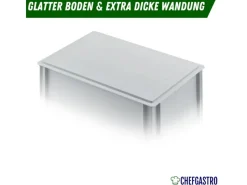 PROREGAL Vorratsbehälter|Vorratsdosen<CHEFGASTRO SuperSparSet 4 x Pizzaballenbox Mit 1 x Deckel HxBxT 8,5 x 30 x 40 cm 9 Liter Teigwanne Für Pizzateig Sstapelbare Pizzabox