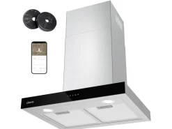 CIARRA Dunstabzugshaube A+++ 650 m³/h 60 cm WIFI-APP Touch Control VMS6102< Dunstabzugshauben-Filter
