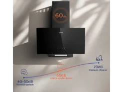 CIARRA Dunstabzugshaube A++ 350 m³/h 60 cm 3 Stufen Touch-Bedienung VMB6750C< Dunstabzugshauben-Filter