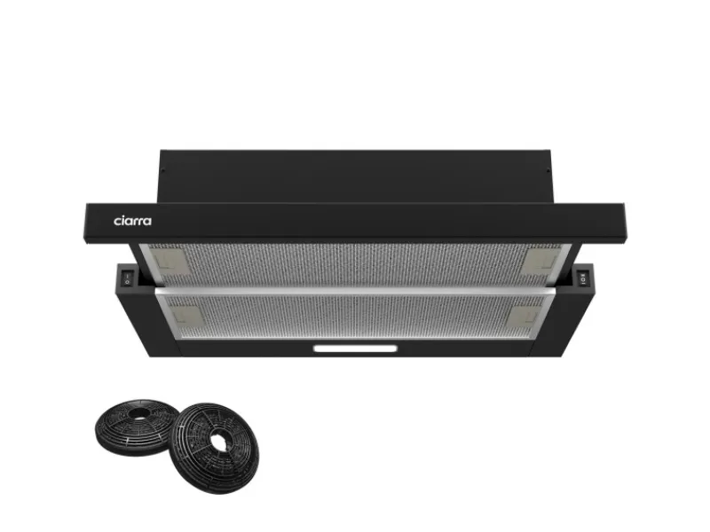 Discount CIARRA Flachschirmhaube 60 cm 370 m³/h A++ Unterbau Abzugshaube VM6906DB