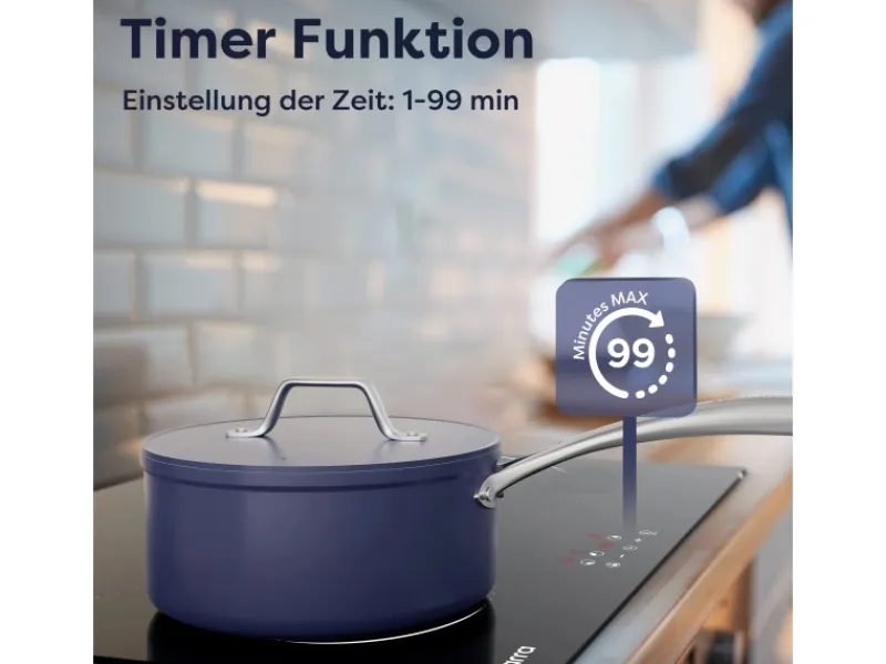 CIARRA Induktionskochfeld 60 cm 3 Kochfelder Einbau-Induktion VM3BIH-C< Kochfelder