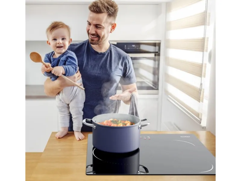 CIARRA Induktionskochfeld 60 cm 3 Kochfelder Einbau-Induktion VM3BIH-C< Kochfelder