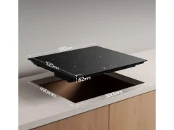 Kochfelder|Einbauküchen<CIARRA Induktionskochfeld 60 cm 3 Kochfelder Einbau-Induktion VM3BIH-F
