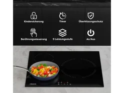 Kochfelder|Einbauküchen<CIARRA Induktionskochfeld 60 cm 3 Kochfelder Einbau-Induktion VM3BIH-A