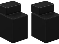 Küchenregale<Clip-Set Regalbodenträger Kurz für 20 mm Matt-Schwarz
