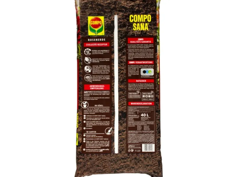 Compo Sana Rosenerde 1 x 40 l< Töpfe