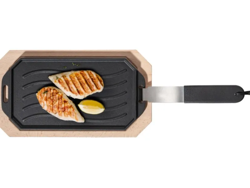 Online Cozze Gusseisenpfanne Wendbar mit Untersetzer 33 cm x 16,5 cm